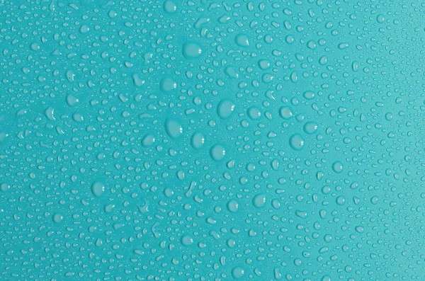 Fondo Blu Verde Con Gocce Acqua Grandi Piccole Consistenza Una — Foto Stock