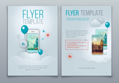 Broşür şablonu ile Smartphone