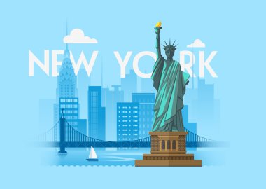 New York Cityscape arka plan tasarım