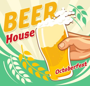 Bira evi poster tasarım şablonu.