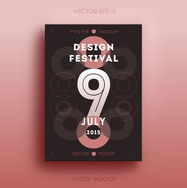 Design Festival Plakatvorlage — Stockvektor