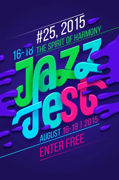 Jazzfestival, Plakat — Stockvektor