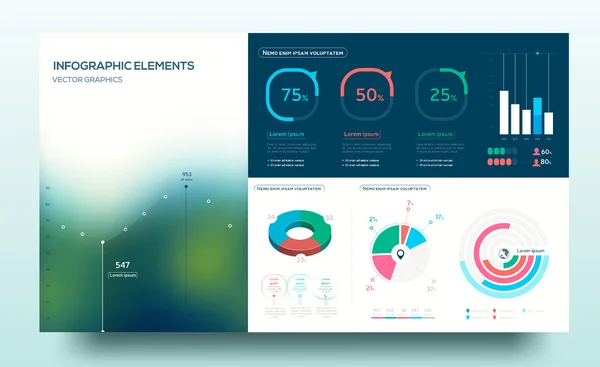 Elementi infografici per i vostri progetti . — Vettoriale Stock