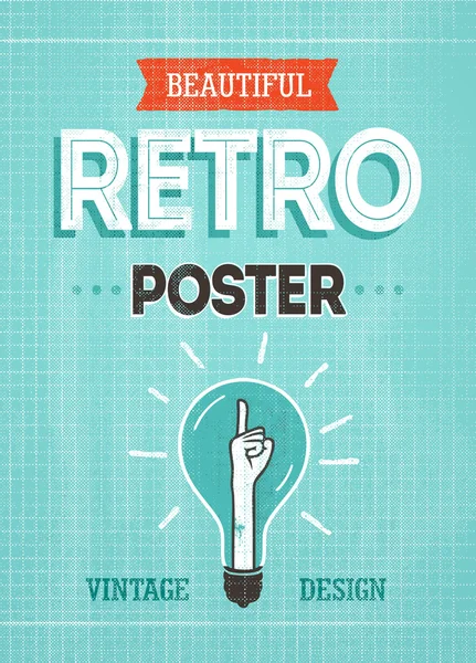 Vintage retro poster sjabloon — Stockvector