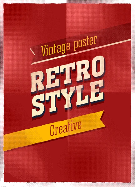 Modèle d'affiche rétro vintage — Image vectorielle