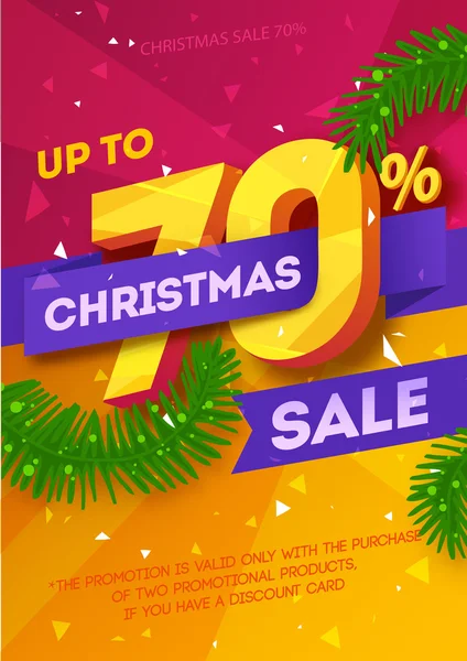Christmas sale poster. — Stock Vector