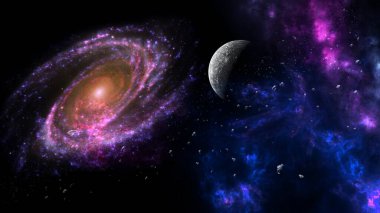 Galaksi milyonlarca ya da milyarlarca yıldızın gaz ve tozla birlikte yerçekiminin etkisiyle bir arada olduğu bir sistemdir. Uzay Seyahati, Hayal İçin Arkaplan