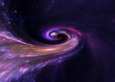 Gezegenlerin, yıldızların ve galaksilerin olduğu bir uzay sahnesi. Kara delik, gezegenler ve galaksi, bilim kurgu duvar kağıdı. Derin uzayın güzelliği. Evrende milyarlarca galaksi Kozmik sanat arka planında