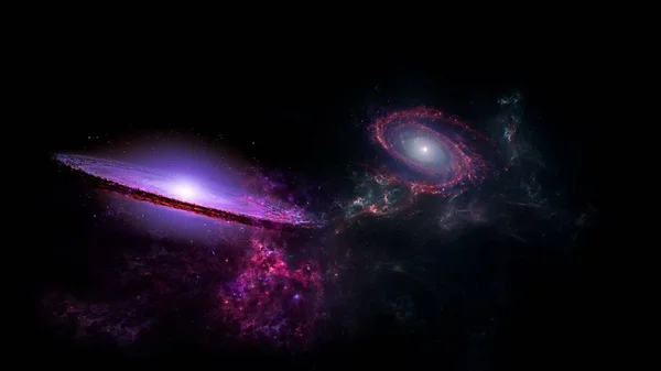 Космическая Сцена Планетами Звездами Галактиками Черная Дыра Планеты Галактика Обои — стоковое фото