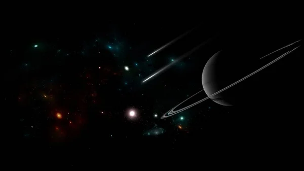 Escena Espacial Con Planetas Estrellas Galaxias Agujero Negro Planetas Galaxia — Foto de Stock