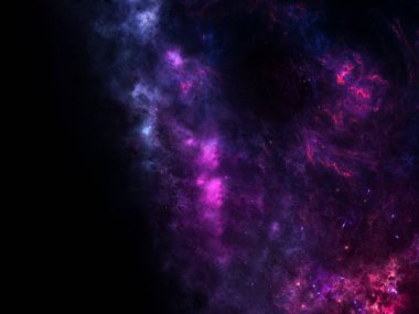 Kara delik, gezegenler ve galaksi, bilim kurgu duvar kağıdı. Derin uzayın güzelliği. Evrende milyarlarca galaksi Kozmik sanat arka planında