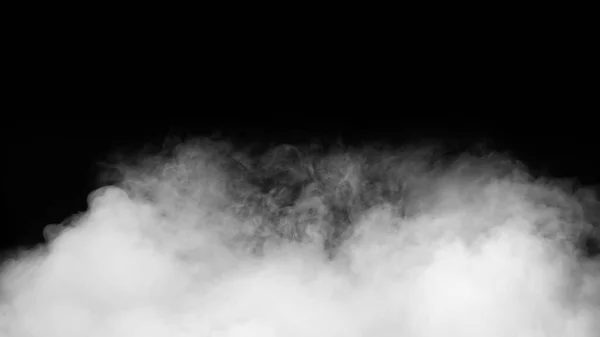 黒地に隔離された白い煙や霧 — ストック写真
