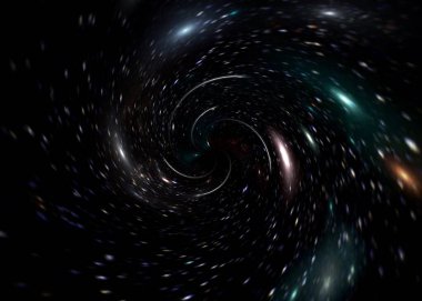 Derin uzayın güzelliği. Arkaplan için renkli grafikler, su dalgaları, bulutlar, gece gökyüzü, evren, galaksi, gezegenler gibi