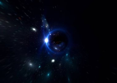 Derin uzayın güzelliği. Arkaplan için renkli grafikler, su dalgaları, bulutlar, gece gökyüzü, evren, galaksi, gezegenler gibi