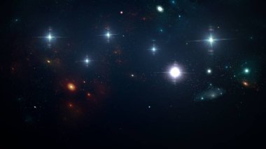 Derin uzayın güzelliği. Arkaplan için renkli grafikler, su dalgaları, bulutlar, gece gökyüzü, evren, galaksi, gezegenler gibi