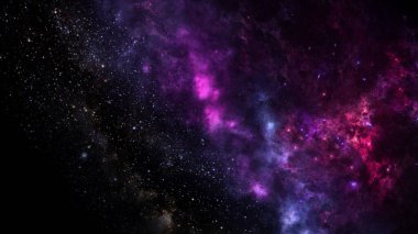 Derin uzayın güzelliği. Arkaplan için renkli grafikler, su dalgaları, bulutlar, gece gökyüzü, evren, galaksi, gezegenler gibi