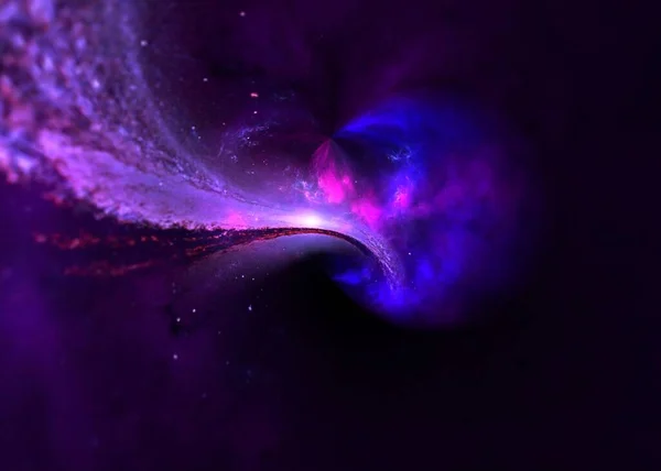 Освоение Дальнего Космоса Красочная Графика Фона Водные Волны Облака Ночное — стоковое фото