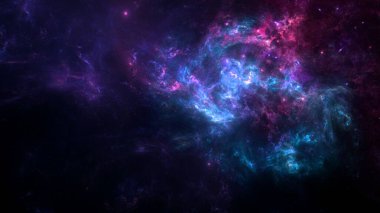 Derin uzayın güzelliği. Arkaplan için renkli grafikler, su dalgaları, bulutlar, gece gökyüzü, evren, galaksi gibi,