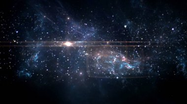 Derin uzayın güzelliği. Arkaplan için renkli grafikler, su dalgaları, bulutlar, gece gökyüzü, evren, galaksi gibi,