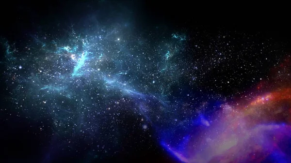 Beauty Deep Space Colorful Graphics Background Water Waves Clouds Night — 스톡 사진