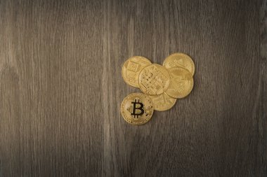 Kripto para birimi bitcoin. Geleceğin parası en yüksek seviyede. Bitcoin finans kavramı