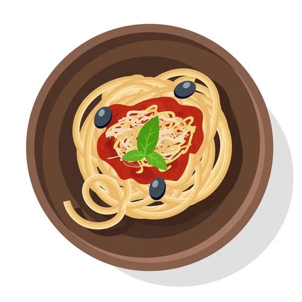 Illustrazione vettoriale pasta italiana. Isolato su bianco — Vettoriale Stock