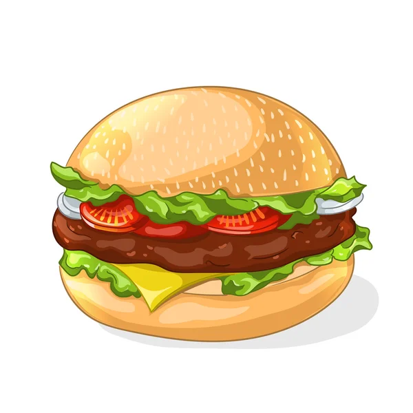 Icona degli hamburger. Illustrazione vettoriale — Vettoriale Stock