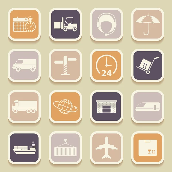 Shipping, logistics universal icons for web and mobile applications. — Stock Vector