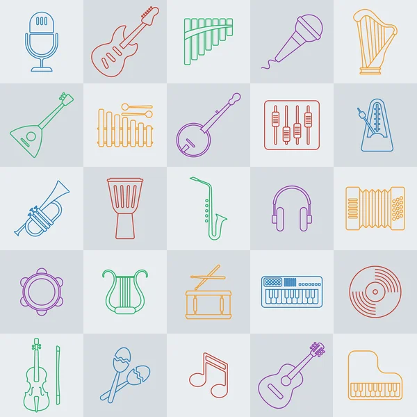 Musical instrument line vector icon. — Stock Vector