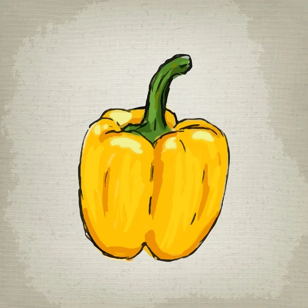 Peperoncino giallo fresco. Illustrazione vettoriale — Vettoriale Stock