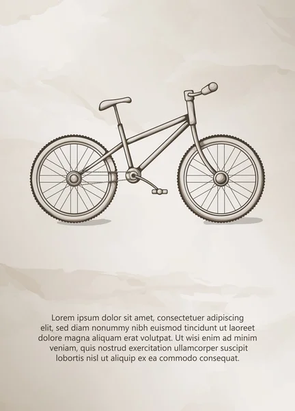 En bicicleta. Etiqueta Vintage, Logo, Marco, Folletos. Plantillas de diseño. Ilustración vectorial . — Archivo Imágenes Vectoriales
