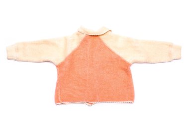 Beyaz arka planda izole edilmiş çocuk süveteri.