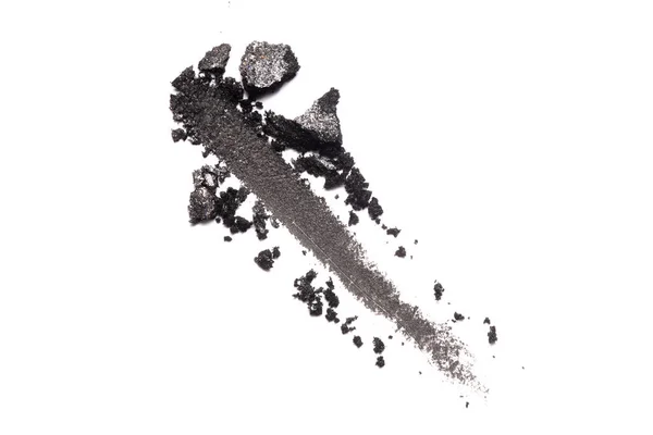 白い背景に隔離された黒いアイシャドウDaubスミア — ストック写真