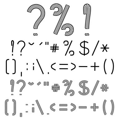 ip yazı tipi alfabe