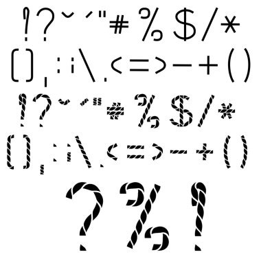 ip yazı tipi alfabe