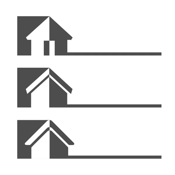 घर प्रतीक बॅनर — स्टॉक व्हेक्टर