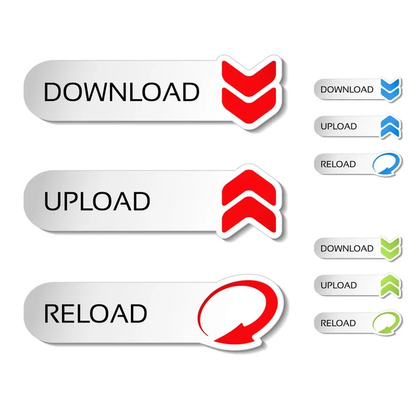 Buttons with arrows icons — Stockový vektor