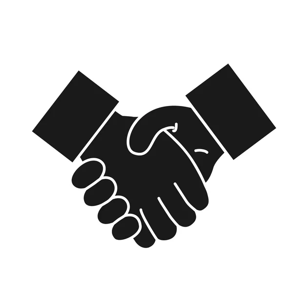 Handshake symbol label — Stock Vector
