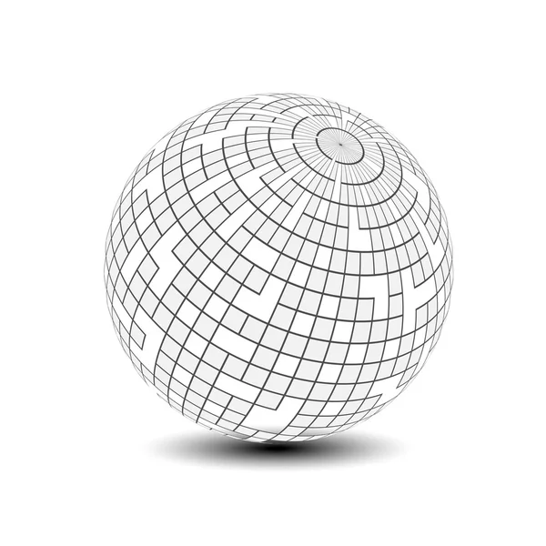 3D-Globus-Symbol — Stockvektor
