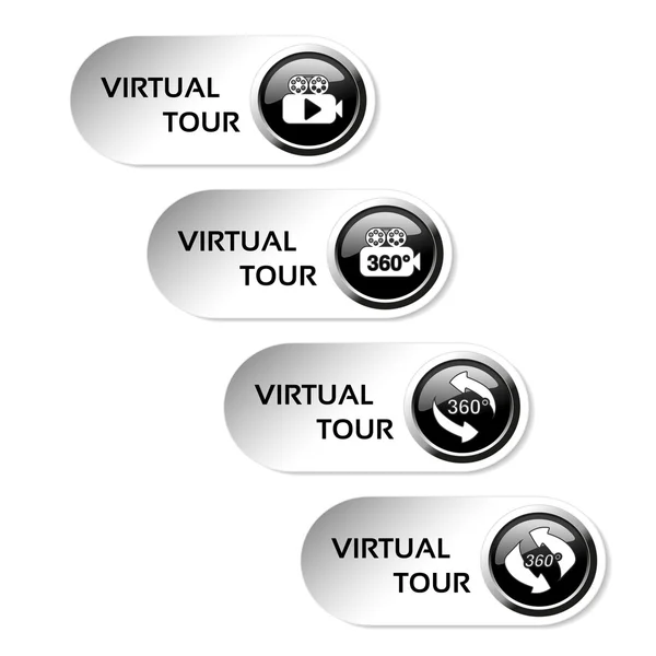 Banners voor virtual tour — Stockvector