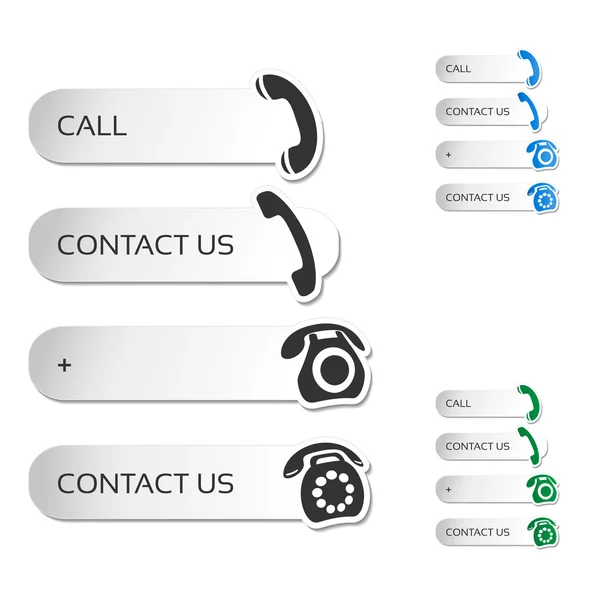 Iconos de símbolo de teléfono — Vector de stock