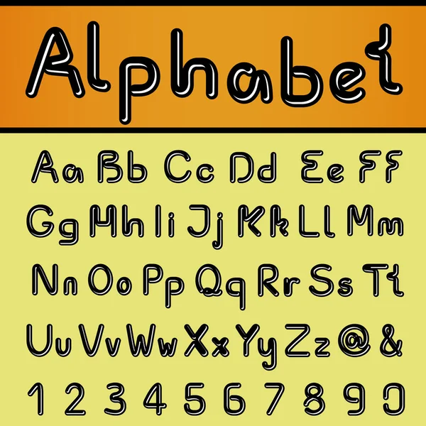 Negro fuente alfabeto — Vector de stock