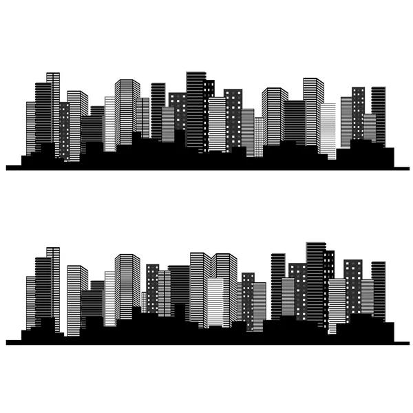 Urbana stadsbilden av business byggnader — Stock vektor