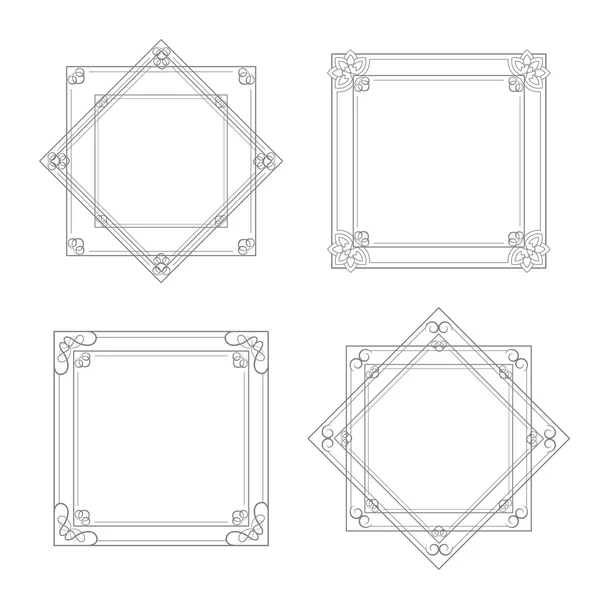 Black decorative frames — Stock Vector