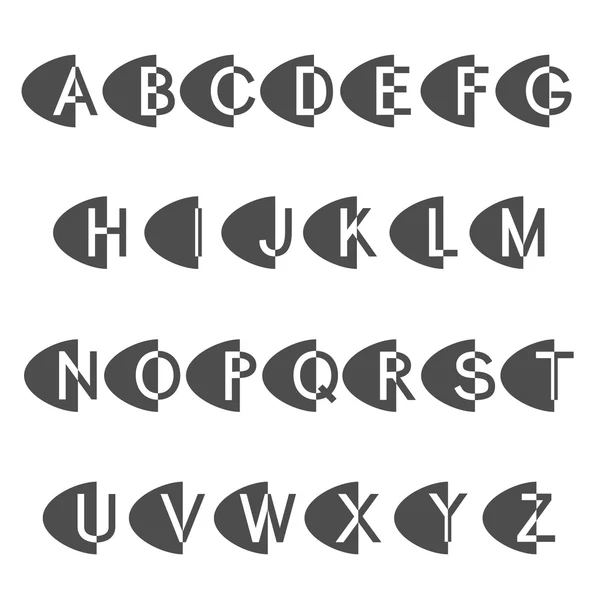 Simple font alphabet — Stockový vektor