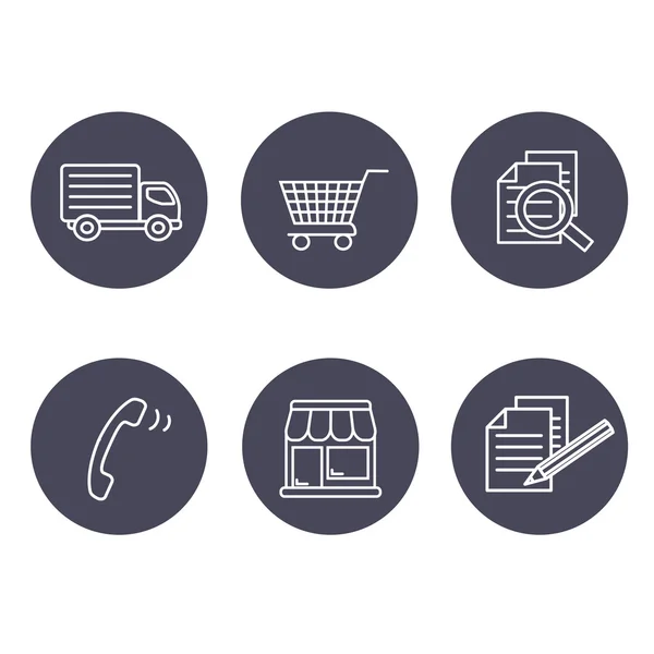 Shop navigation symbols — ストックベクタ