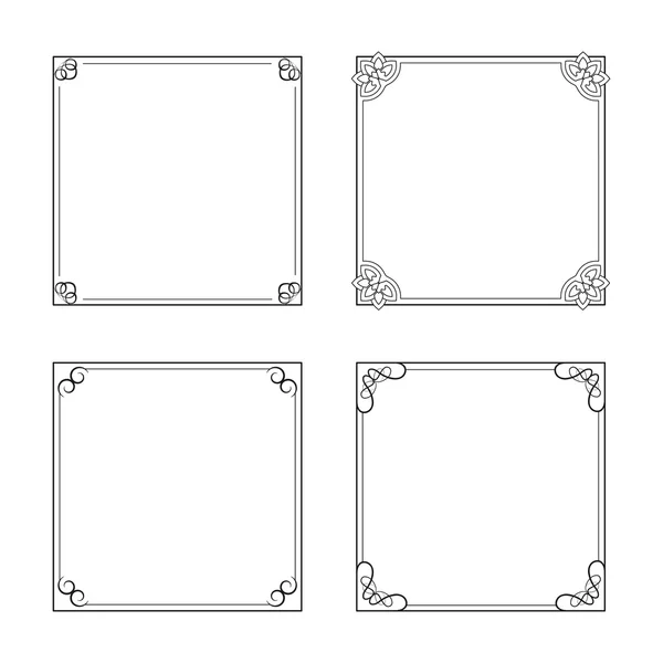 Black decorative frames — Stock Vector