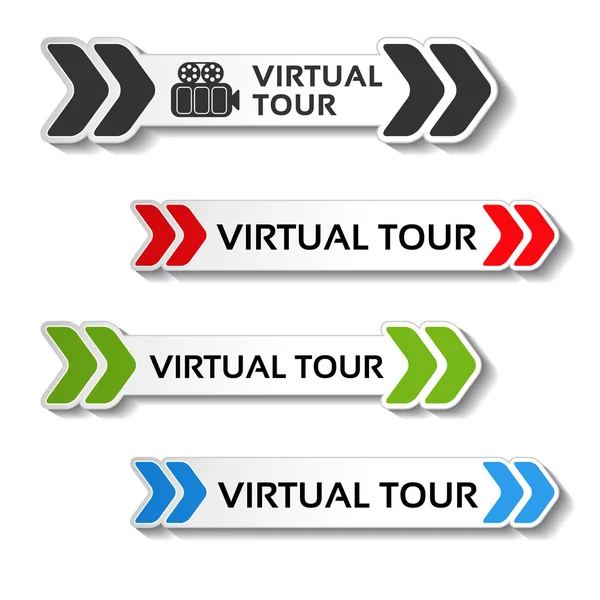 Símbolos para el tour virtual — Archivo Imágenes Vectoriales