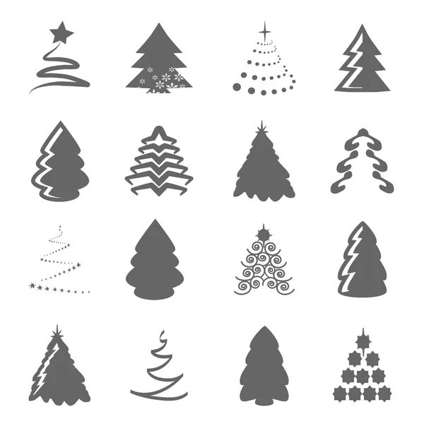 Set of Christmas trees — Stock Vector