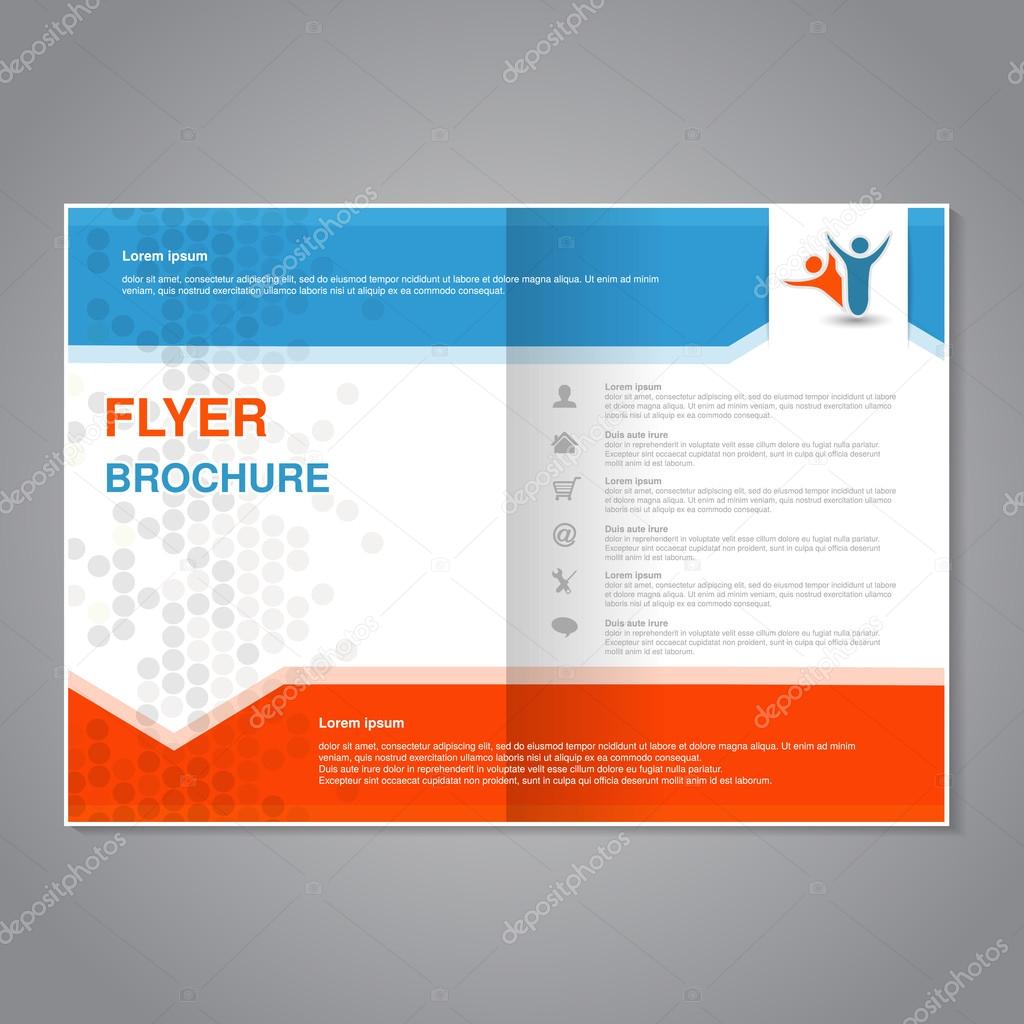 modern brochure with dotted design